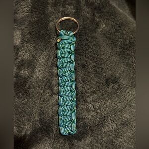 Blue and Green Braided Keychain